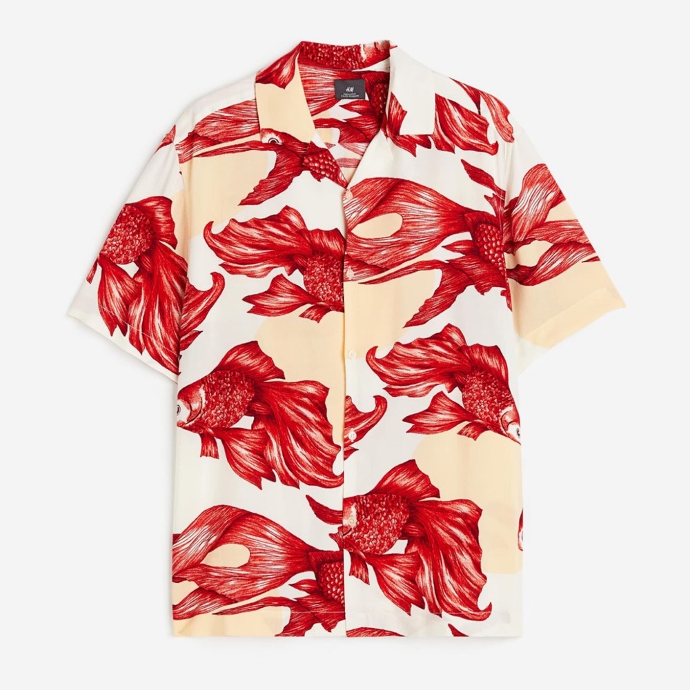 H&M Patterned Goldfish Resort Shirt - sold out everywhere!!!